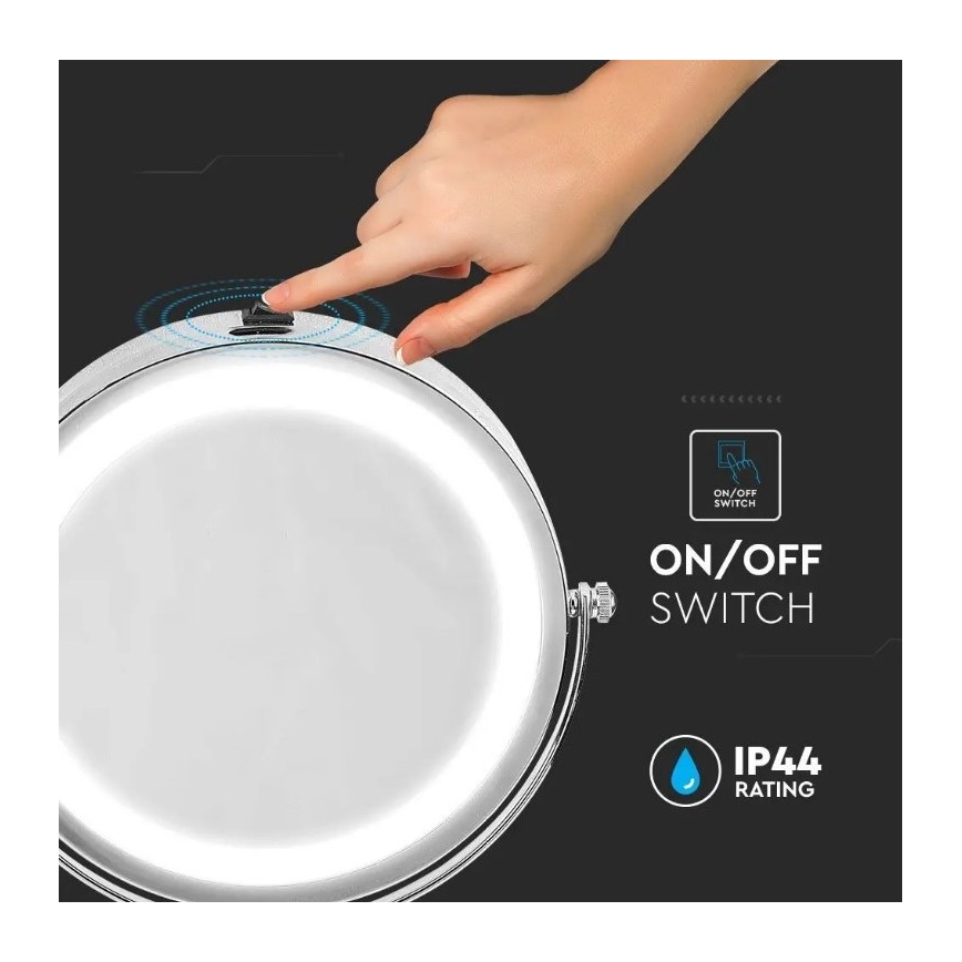LED Sminkspegel  LED/3W/6V IP44