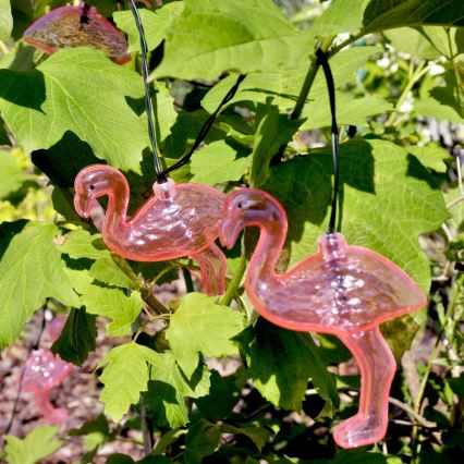 LED Solar Dekorativ slinga 10xLED 3,8 IP44 flamingo