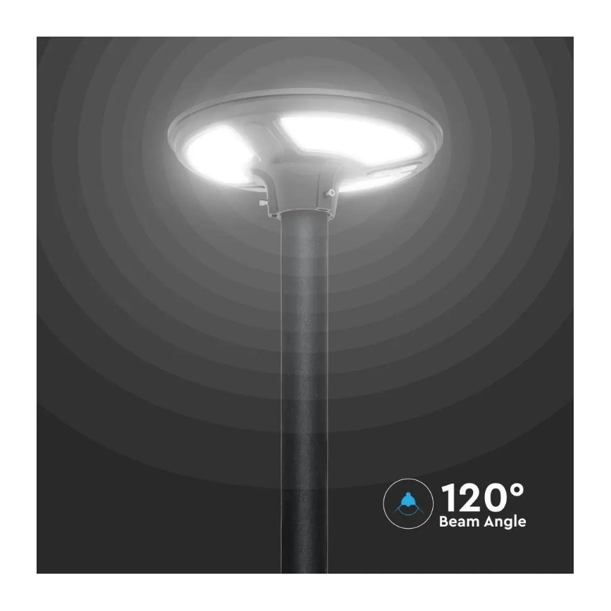 LED Solar gatulampa med sensor LED/ 10W / 3,2V 6500K IP65 + fjärrkontroll