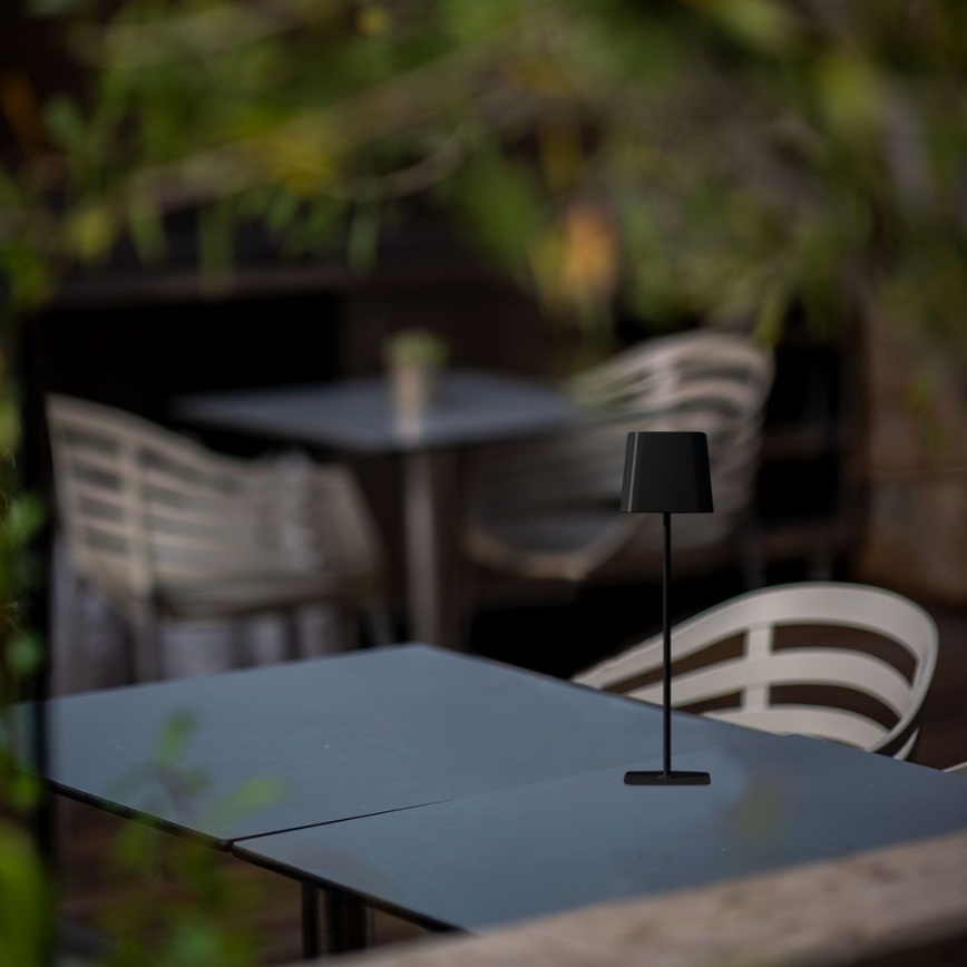 LED Solar ljusreglerad magnetic beröring rechargeable bordslampa LED/5W/5V 3000-6000K 3600 mAh IP65 svart