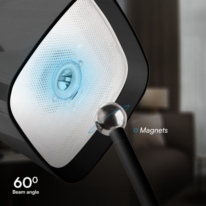 LED Solar ljusreglerad magnetic beröring rechargeable bordslampa LED/5W/5V 3000-6000K 3600 mAh IP65 svart
