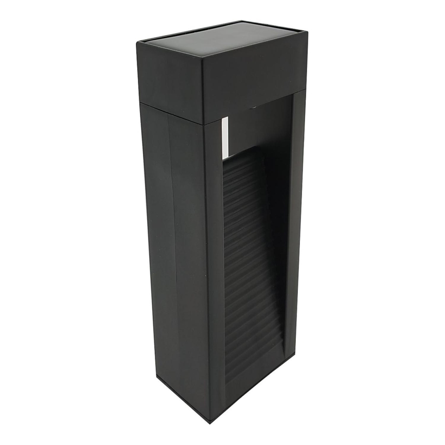 LED-solarlampa 2×LED, 1,2 V, 200 mAh, IP44, svart