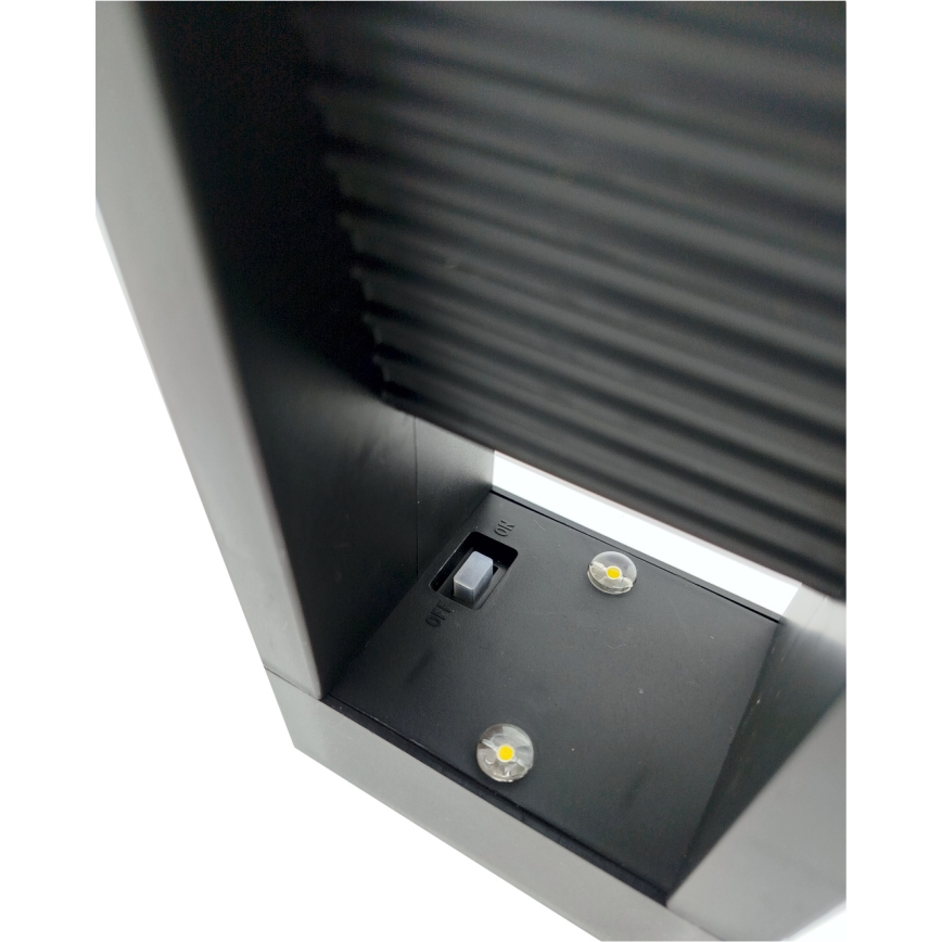 LED-solarlampa 2×LED, 1,2 V, 200 mAh, IP44, svart