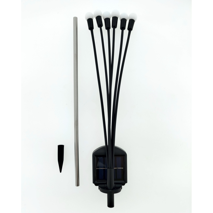 LED solarlampa 6xLED/1,2V 300 mAh IP44 svart