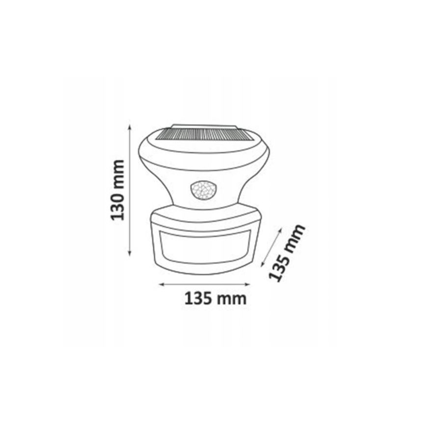 LED solcellsreflektor med sensor LED/5W/3,7V 2000 mAh IP44