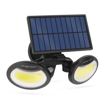 LED Solární reflektor med sensor  2xLED/4W/5V IP65