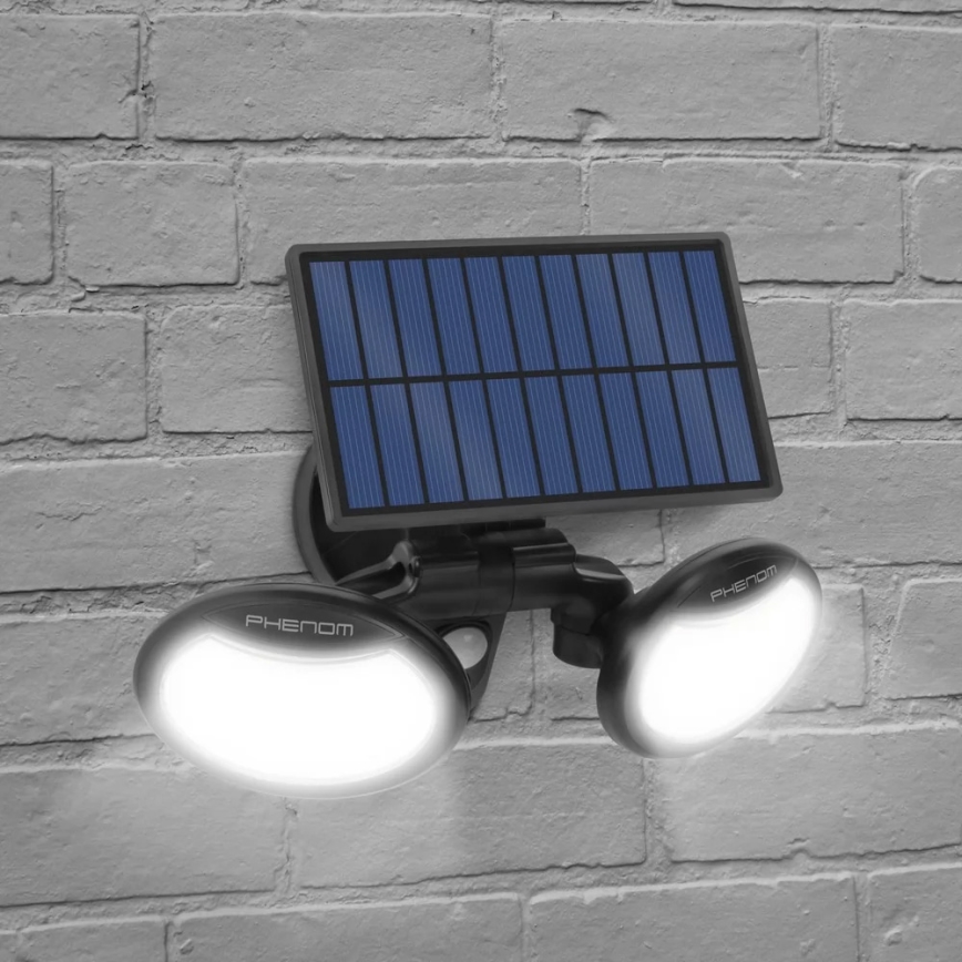 LED Solární reflektor med sensor  2xLED/4W/5V IP65