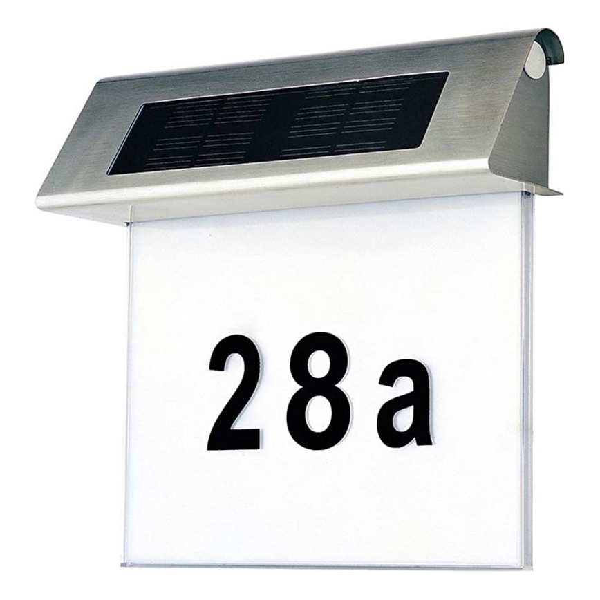 LED Solcell husnummer LED/2x0,07W/2,4V IP44 - FSC-certifierad