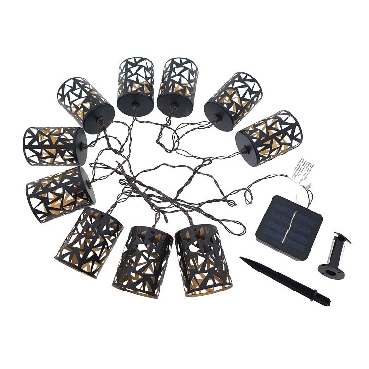 LED Solcell ljusslinga 10xE12/3,65m IP44 varm vit