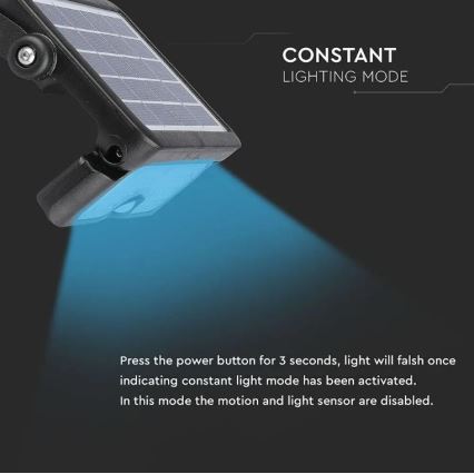 LED solcell strålkastare med sensor LED/5W/3,7V IP65 4000K
