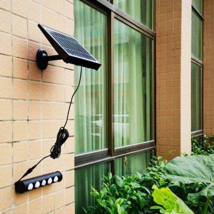 LED Solcell vägg lampa med en rörelse- och skymningssensor LED/8W/3,7V 4000 mAh 4000K IP65