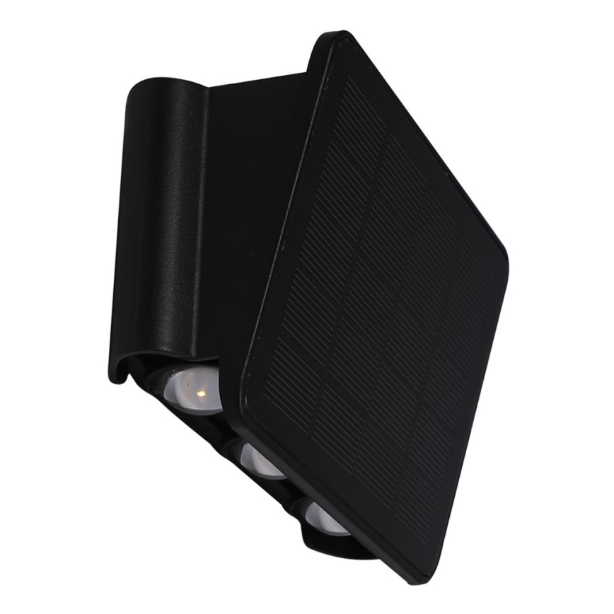 LED solcell väggbelysning ALF LED/4W/3,2V 3000K IP54 svart