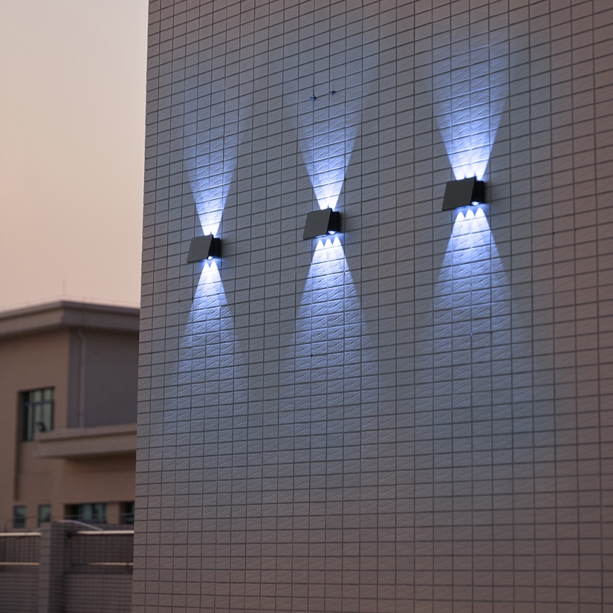 LED solcell väggbelysning ALF LED/4W/3,2V 6000K IP54 svart