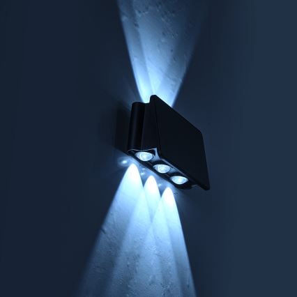 LED solcell väggbelysning ALF LED/4W/3,2V 6000K IP54 svart