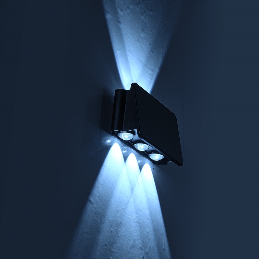 LED solcell väggbelysning ALF LED/4W/3,2V 6000K IP54 svart