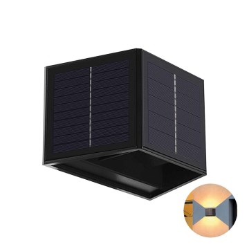 LED solcell väggbelysning CUBUS 2xLED/1,5W/3,7V IP54