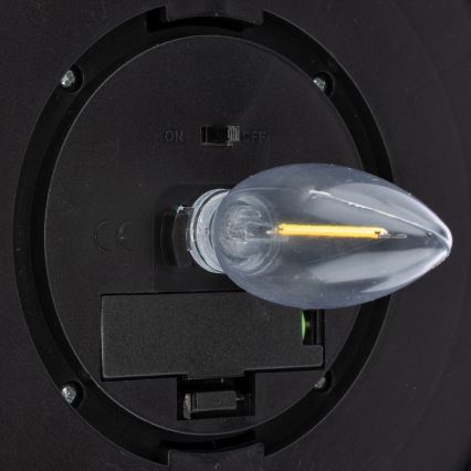 LED solcell väggbelysning LED/0,5W/1,2V IP44 svart