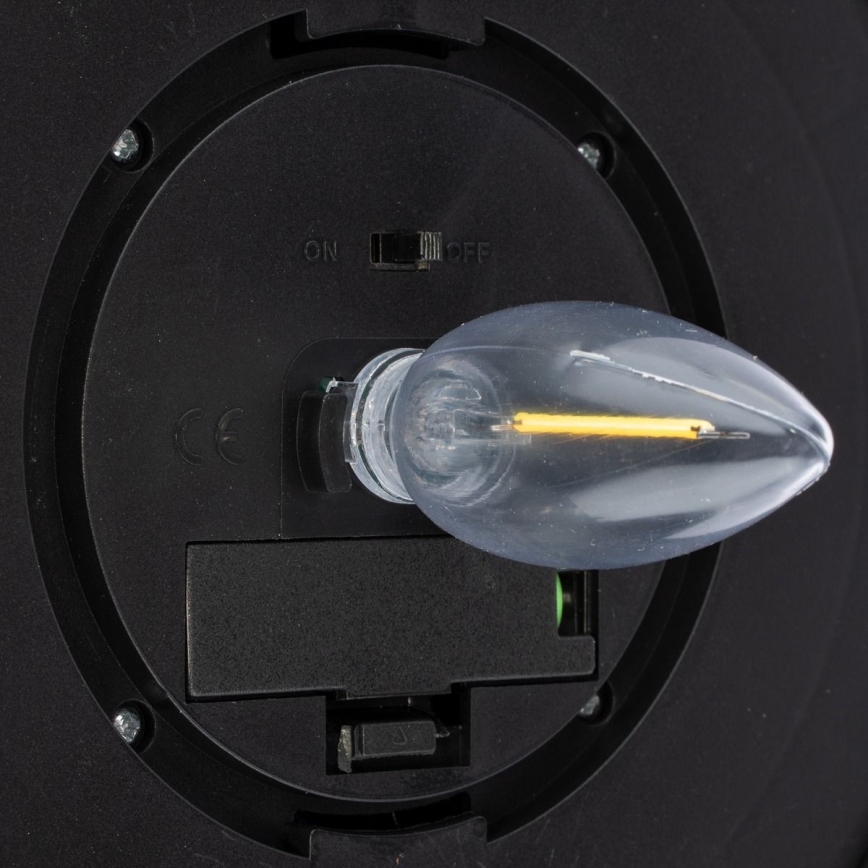 LED solcell väggbelysning LED/0,5W/1,2V IP44 svart