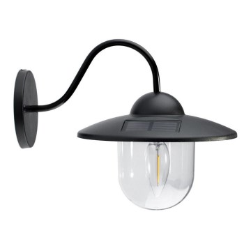 LED solcell väggbelysning LED/0,5W/1,2V IP44 svart