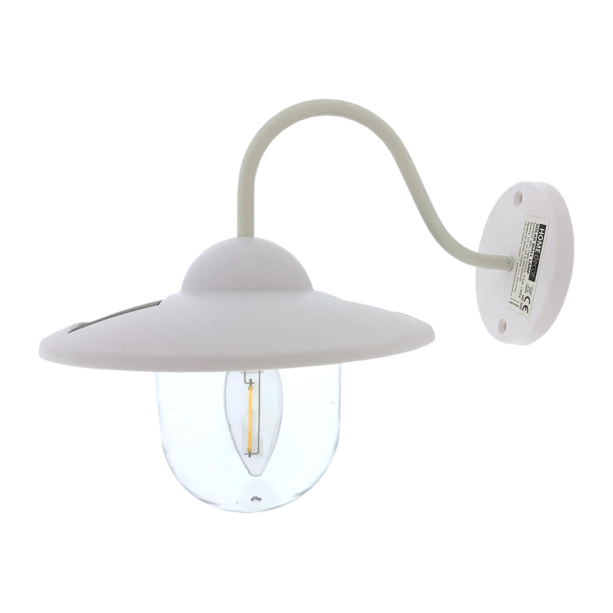 LED solcell väggbelysning LED/0,5W/1,2V IP44 vit