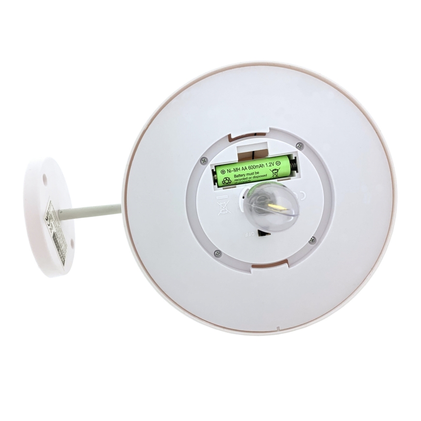 LED solcell väggbelysning LED/0,5W/1,2V IP44 vit