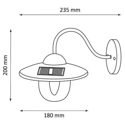LED solcell väggbelysning LED/0,5W/1,2V IP44 vit