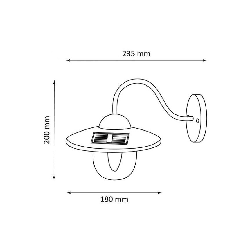 LED solcell väggbelysning LED/0,5W/1,2V IP44 vit
