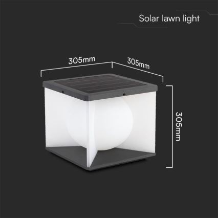 LED Ljusreglerad solcell vägglampa LED/8W/3,7V IP65 3000K + fjärrkontroll