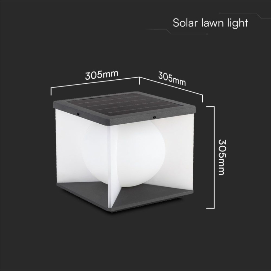 LED Ljusreglerad solcell vägglampa LED/8W/3,7V IP65 3000K + fjärrkontroll