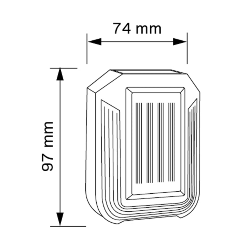 LED solcell väggbelysning LUCE LED/1,2V 400 mAh IP44