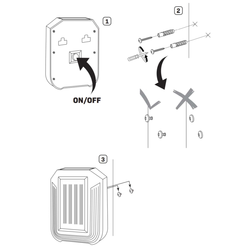 LED solcell väggbelysning LUCE LED/1,2V 400 mAh IP44