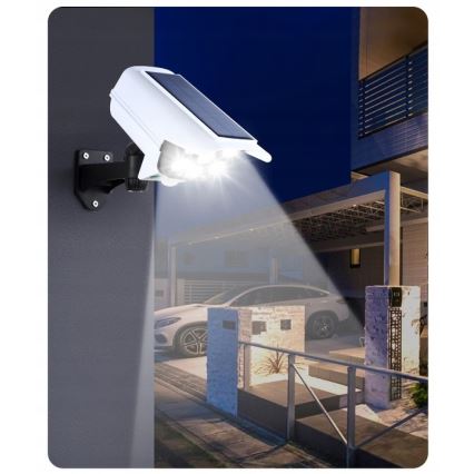 LED Solcell låtsas säkerhetskamera med sensor KAMERA LED/1W/3,7V 1200 mAh IP44 + fjärrkontroll