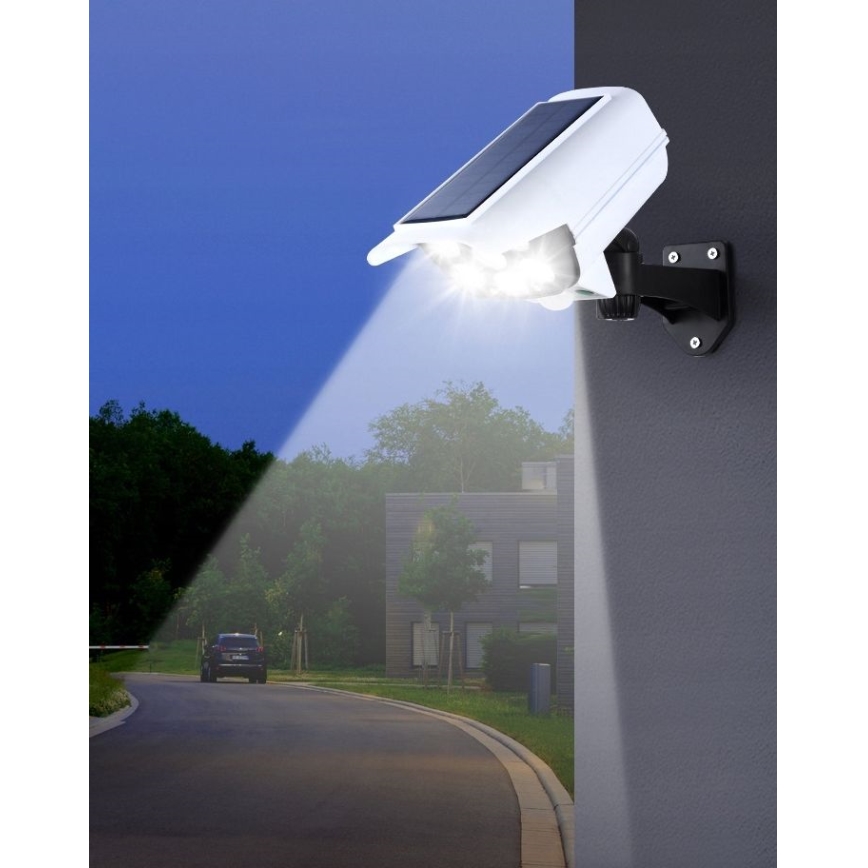 LED Solcell låtsas säkerhetskamera med sensor KAMERA LED/1W/3,7V 1200 mAh IP44 + fjärrkontroll