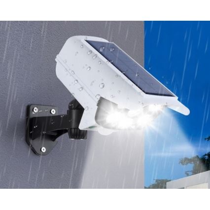 LED Solcell låtsas säkerhetskamera med sensor KAMERA LED/1W/3,7V 1200 mAh IP44 + fjärrkontroll