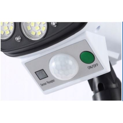 LED Solcell låtsas säkerhetskamera med sensor KAMERA LED/1W/3,7V 1200 mAh IP44 + fjärrkontroll