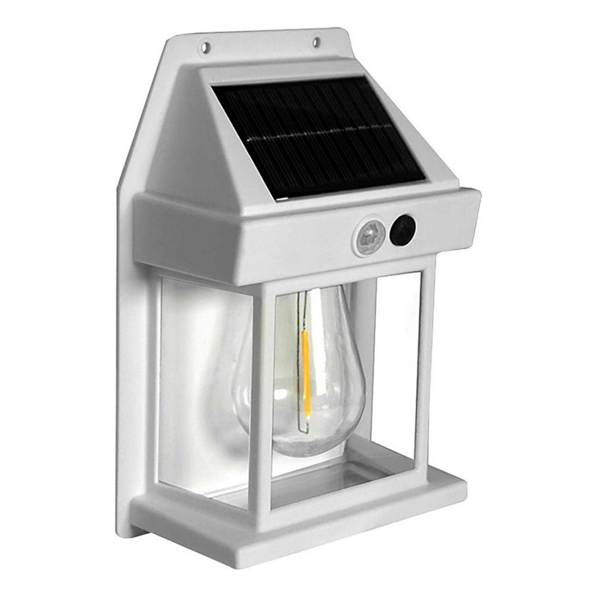 LED solcell väggbelysning med sensor LANTER LED/1W/3,7V 1200 mAh IP44 vit