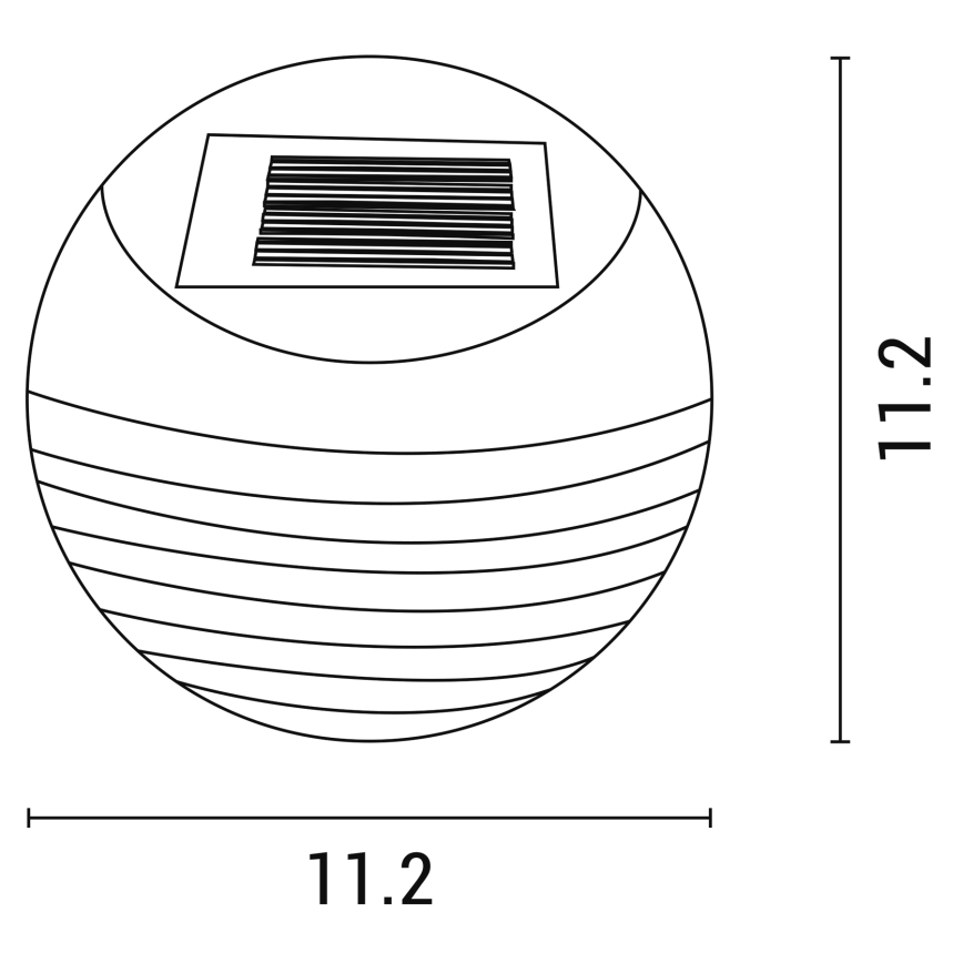 LED solcell väggbelysning med sensor LED/0,06W/1,2V 200mAh 3000K IP44