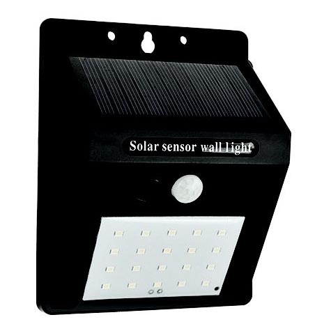 LED solcell väggbelysning med sensor LED/0,55W/3,7V 1200mAh 6500K IP65