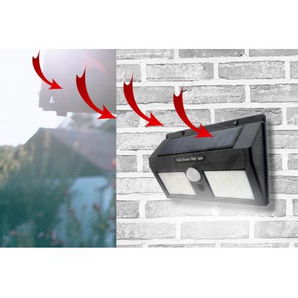 LED solcell väggbelysning med sensor LED/1,2W/3,7V 2400 mAh IP54