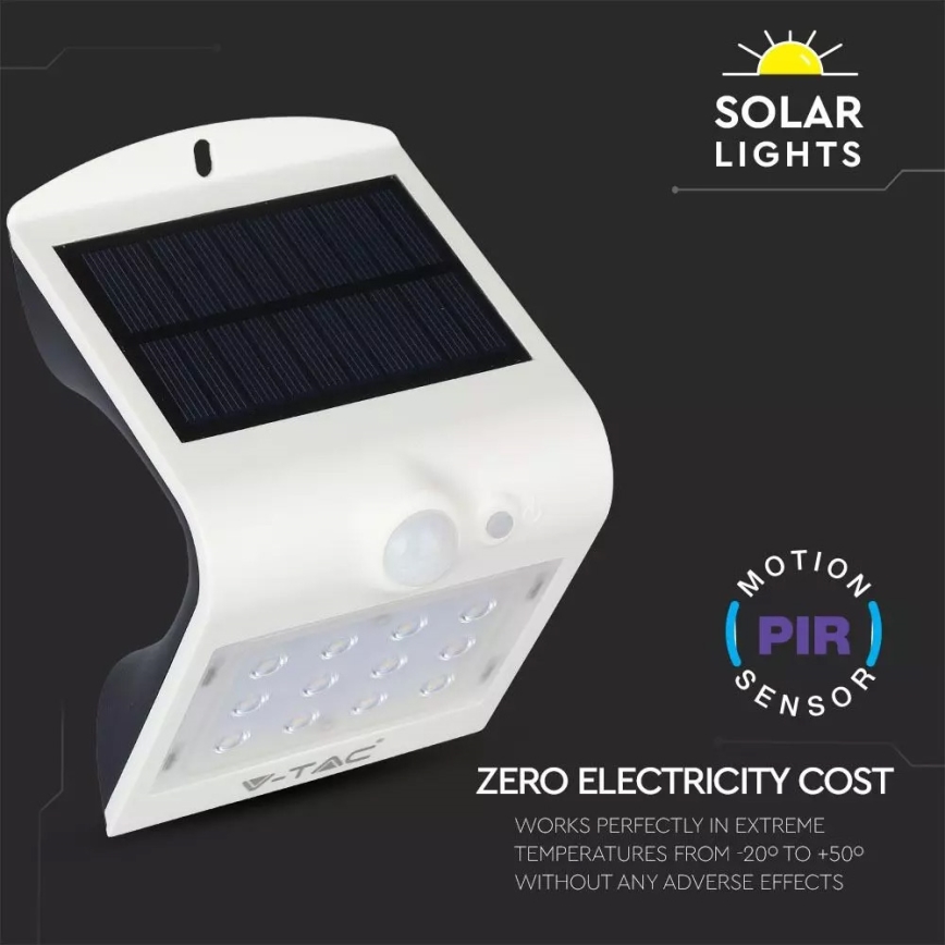 LED solcell väggbelysning med sensor LED/1.5W/3,7V IP65 1200 mAh