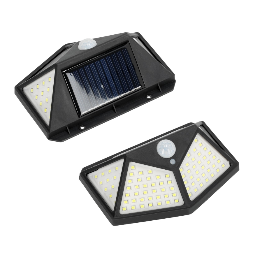 LED solcell väggbelysning med sensor LED/1W/3,7V 6500K IP44