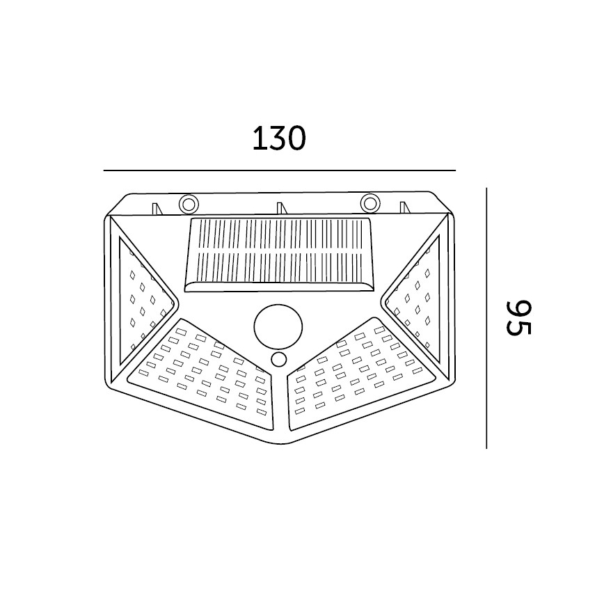 LED solcell väggbelysning med sensor LED/1W/3,7V 6500K IP44