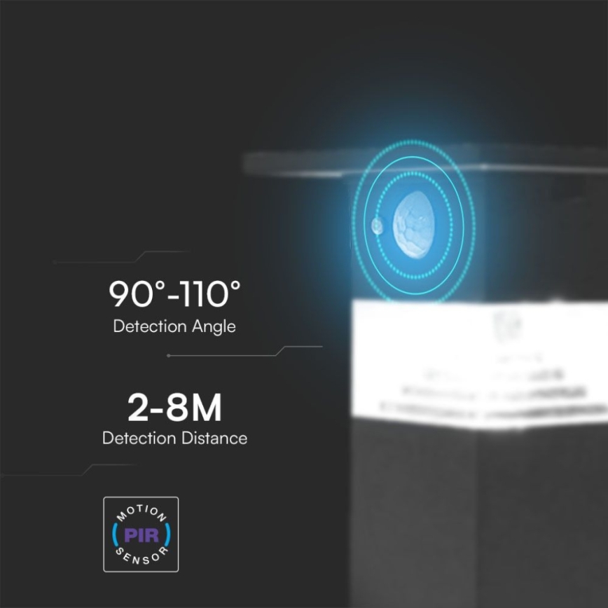 LED solcell väggbelysning med sensor LED/2,5W/3,7V IP54 3000K