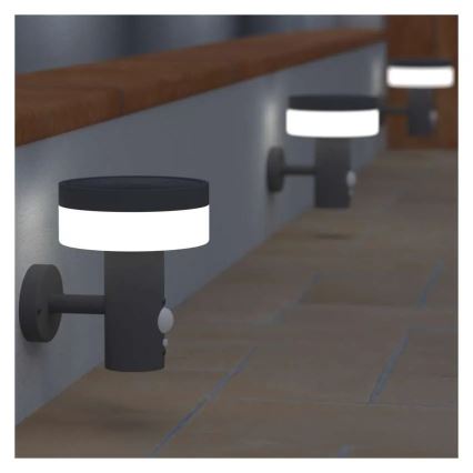 LED solcell väggbelysning med sensor LED/2W/3,7V 1200 mAh IP44