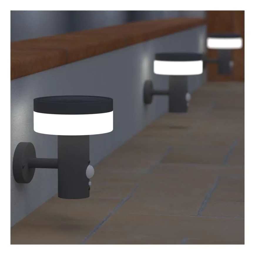 LED solcell väggbelysning med sensor LED/2W/3,7V 1200 mAh IP44