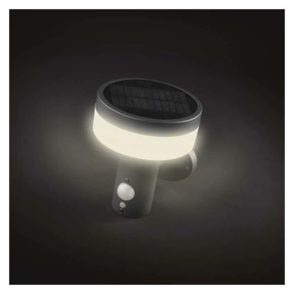 LED solcell väggbelysning med sensor LED/2W/3,7V 1200 mAh IP44