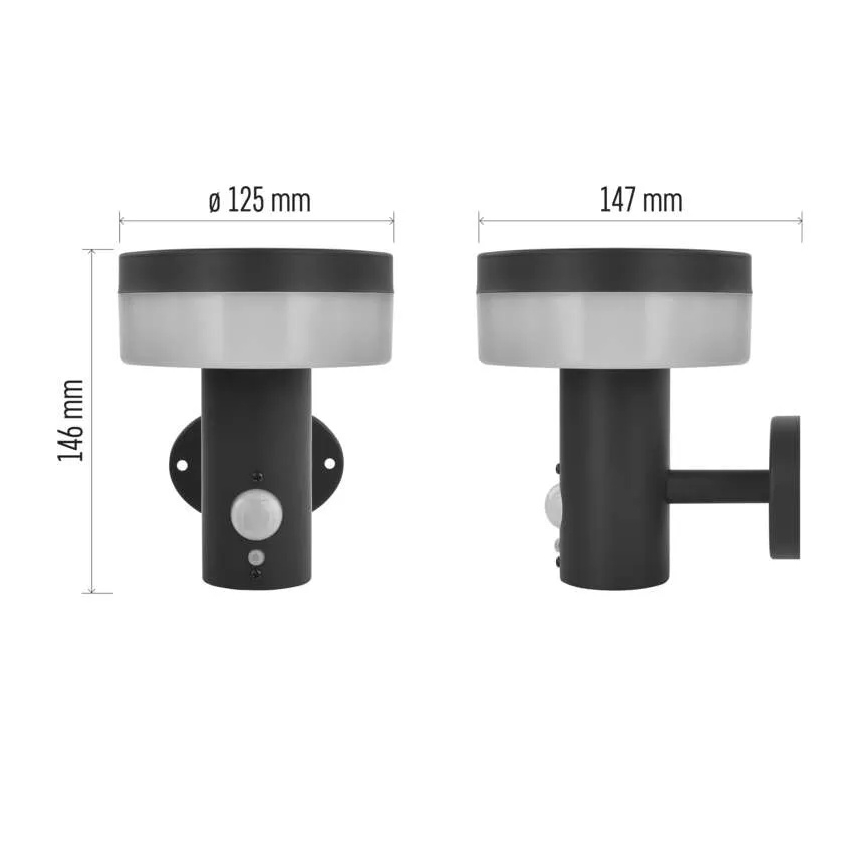 LED solcell väggbelysning med sensor LED/2W/3,7V 1200 mAh IP44