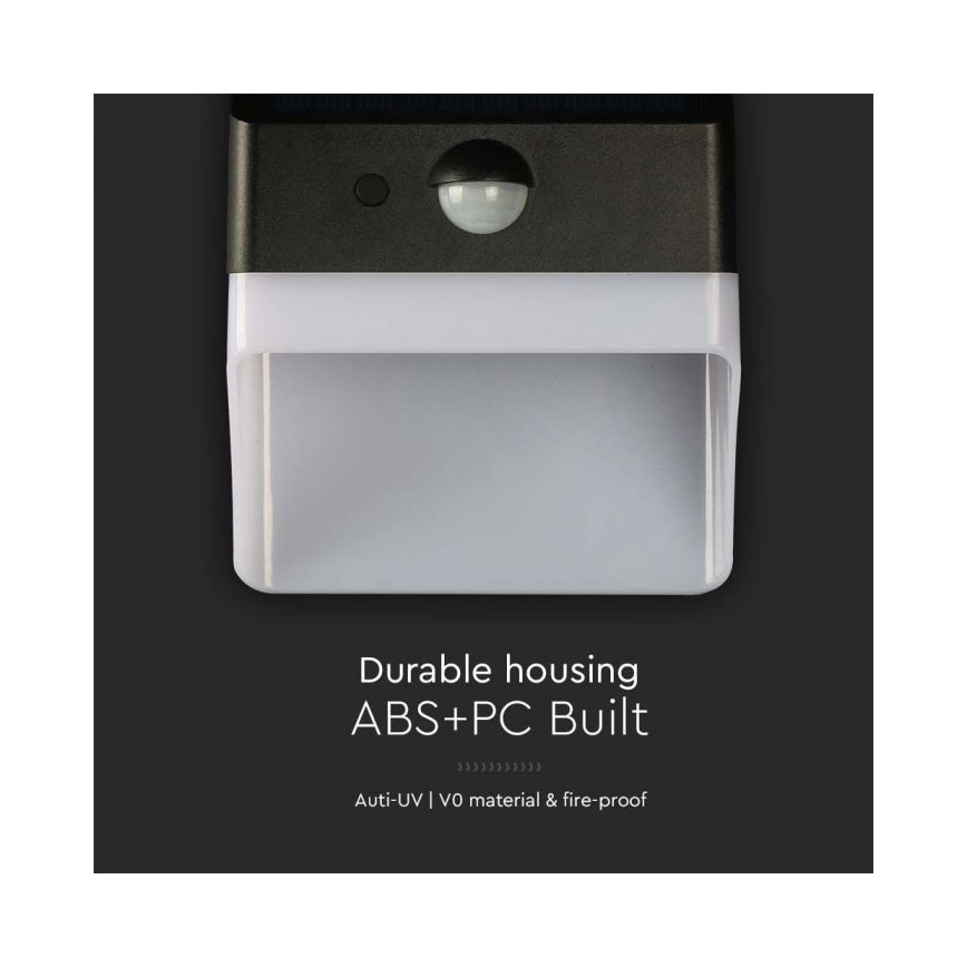 LED solcell väggbelysning med sensor LED/2W/3,7V 4000K IP65