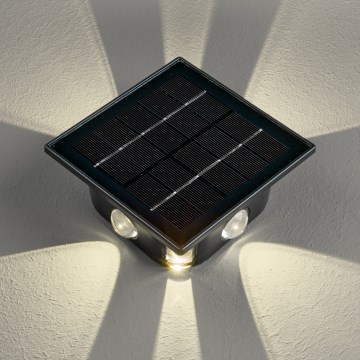 LED solcell väggbelysning med sensor LED/2W/5V IP54