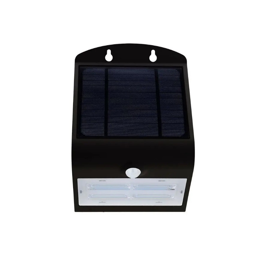 LED Solcell väggbelysning med sensor  LED/3W/3,7V 3000/4000K IP65 svart